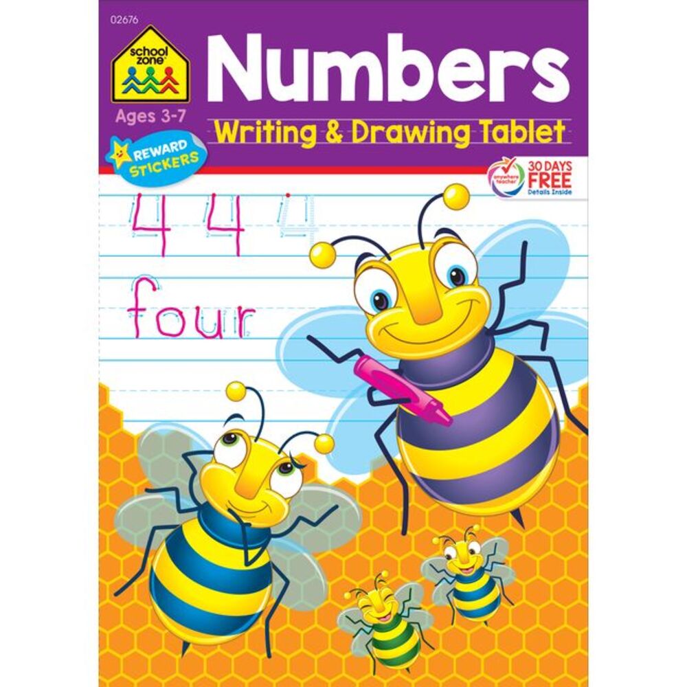 School Zone Numbers Writing & Drawing Tablet Workbook -- School Zone